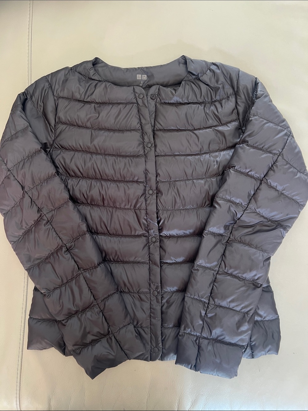 Uniqlo Women's Sz S Ultra Light Down Compact Snap-Front Puffer Jacket